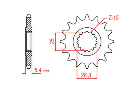 FRONT SPROCKET 2168 14 YAMAHA RAPTOR YFM700, YFZ450 06-19 (JTF1592.14) (CHAIN 520) 