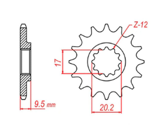 FRONT SPROCKET 7005 13 KTM SX65 98-18 (JTF1906.13) (CHAIN 420) 