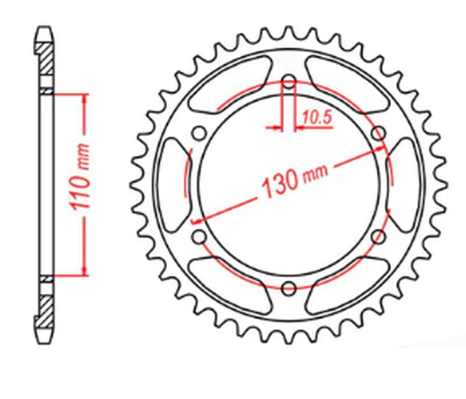REAR SPROCKET 241 47 YAMAHA FZ6 04-09, R1 09-14, R6 03-10 (+1) (JTR479.47) (CHAIN 530) 