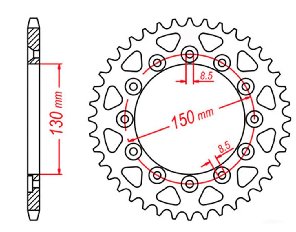 REAR SPROCKET 245 41 HONDA XL600LM 85-88 (JTR245/2.41) (CHAIN 520) 