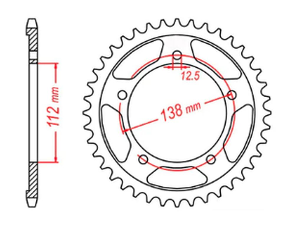 REAR SPROCKET 408 43 HONDA CBF1000 06-10, CBR600F 91-96 (JTR302.43) (CHAIN 530) 
