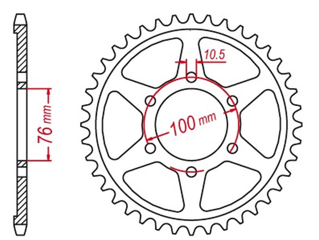 REAR SPROCKET 825 45 SUZUKI GSF1200 BANDIT 95-05 SEE ALSO 816 45 (JTR816.45) (CHAIN 530) 