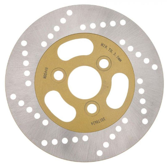 BRAKE DISC FRONT SUZUKI UG110 98-02, UE125 01-03, AN125 BURGMAN 95-08, TR50 98-00 (180X38X4MM) (3X10.5MM) 
