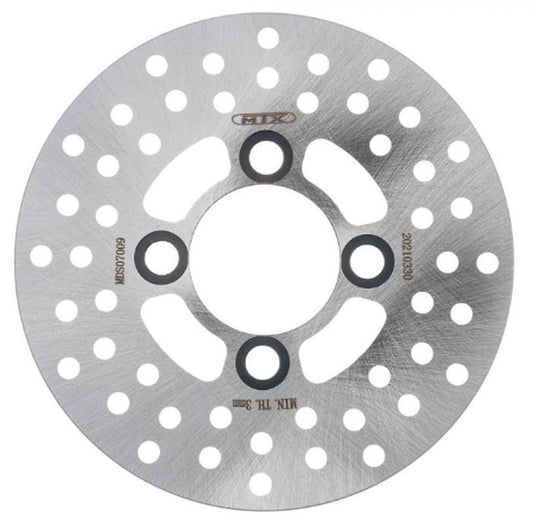 BRAKE DISC FRONT YAMAHA YFZ450 04-14, YFM700R 06-18, YFM660R 01-05, YFM400 GRIZZLY 07-08, YFM250 01-13, YFZ350 BANSHEE 90-09, YFM350 92-10 (160X48X3.5MM) (4X10.5MM) 