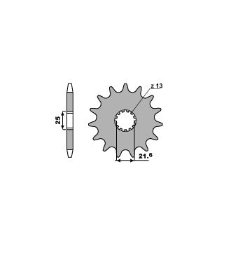FRONT SPROCKET 564 17 SUZUKI SV650 99-10, DL650 04-20, BANDIT 650 07-15 (+2) (56417JT) (CHAIN 525) 