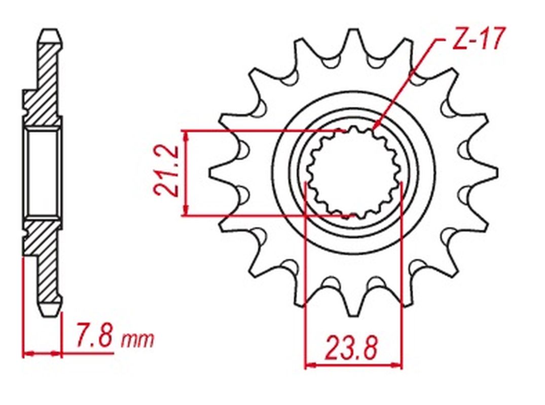 FRONT SPROCKET HORNET 2320 13 HONDA CRF250R 18-23 SELF-CLEANING (JTF1344.13SC) (CHAIN 520) 