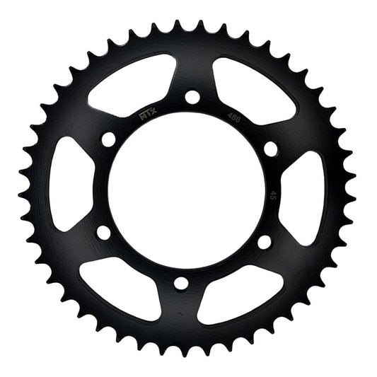 REAR SPROCKET 504 45 YAMAHA MT-03/YZF-R3 16-20, KAWASAKI EX250 NINJA 09-11 (50445JT) (CHAIN 520) BLACK 