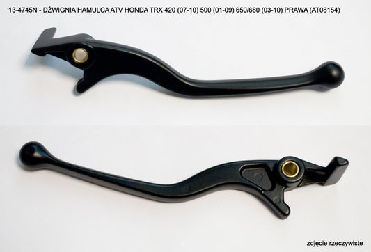 BRAKE LEVER ATV HONDA TRX 420 '07-'10, 500 '01-'09, 650/680 '03-'10 RIGHT (13-4745N)
