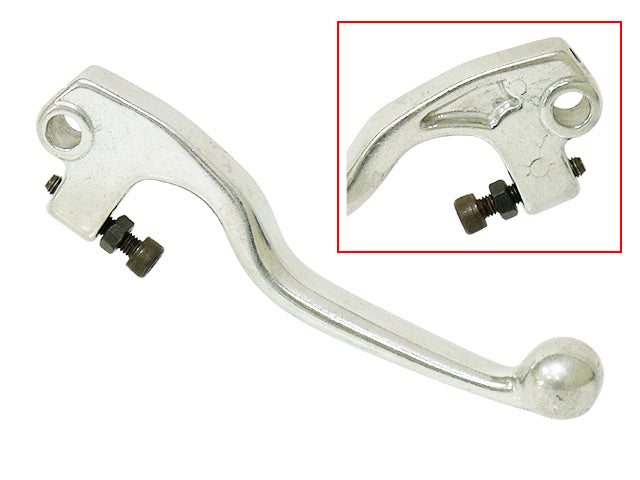 Brake Lever Honda CR125 92-07, CR250 92-07, CRF250 02-06, CRF450 02-06, Suzuki RM125 96-03, RM250 96-03, DR-Z400E, Beta RR250 13-22, RR300 13-22, Kawasaki KX85, KX125, KX250, KX500 Silver