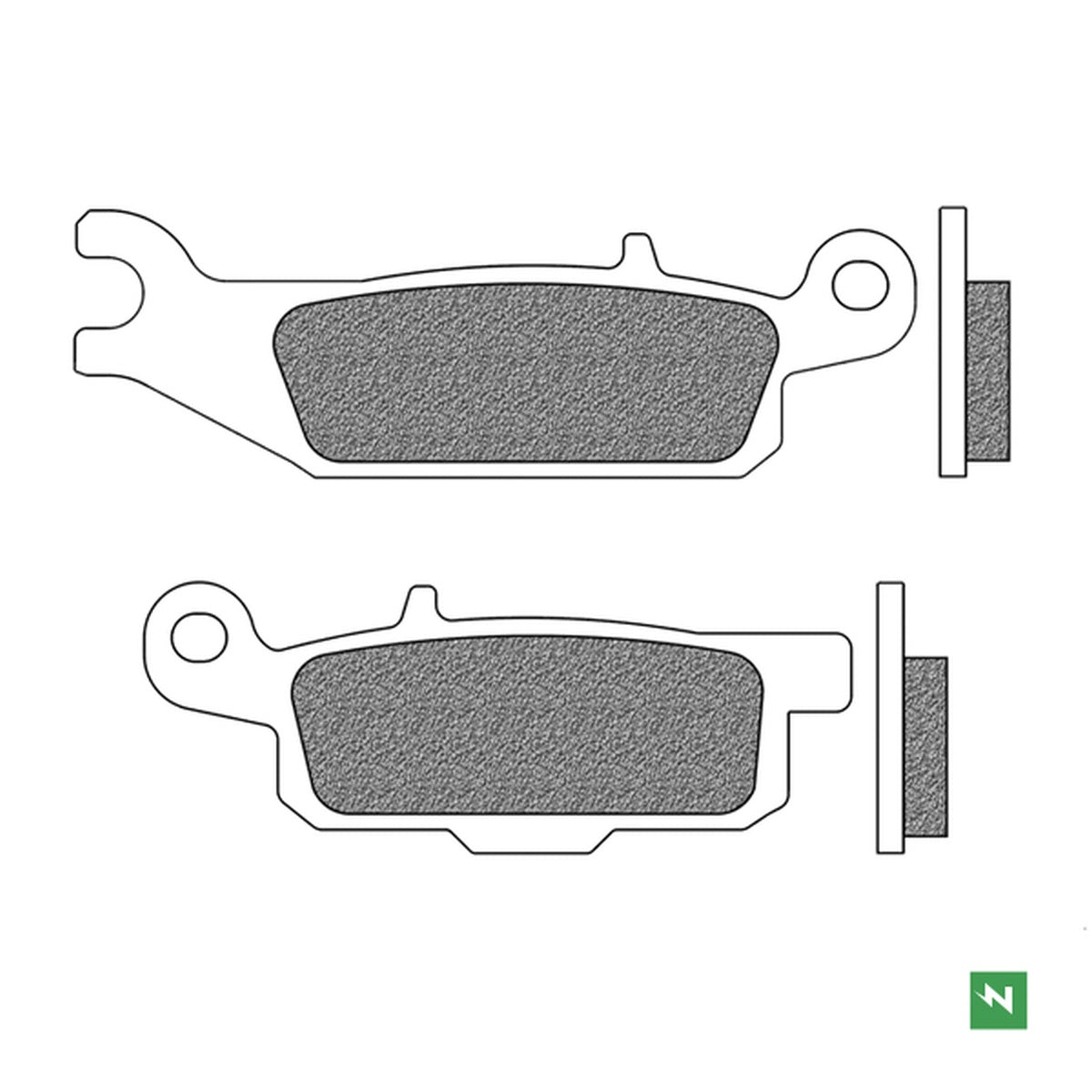Brake Pads Front Right KH444 YAMAHA YFM 250R 08-13, YFM 550 GRIZZLY 11-14, YFM 700 GRIZZLY 07-18 