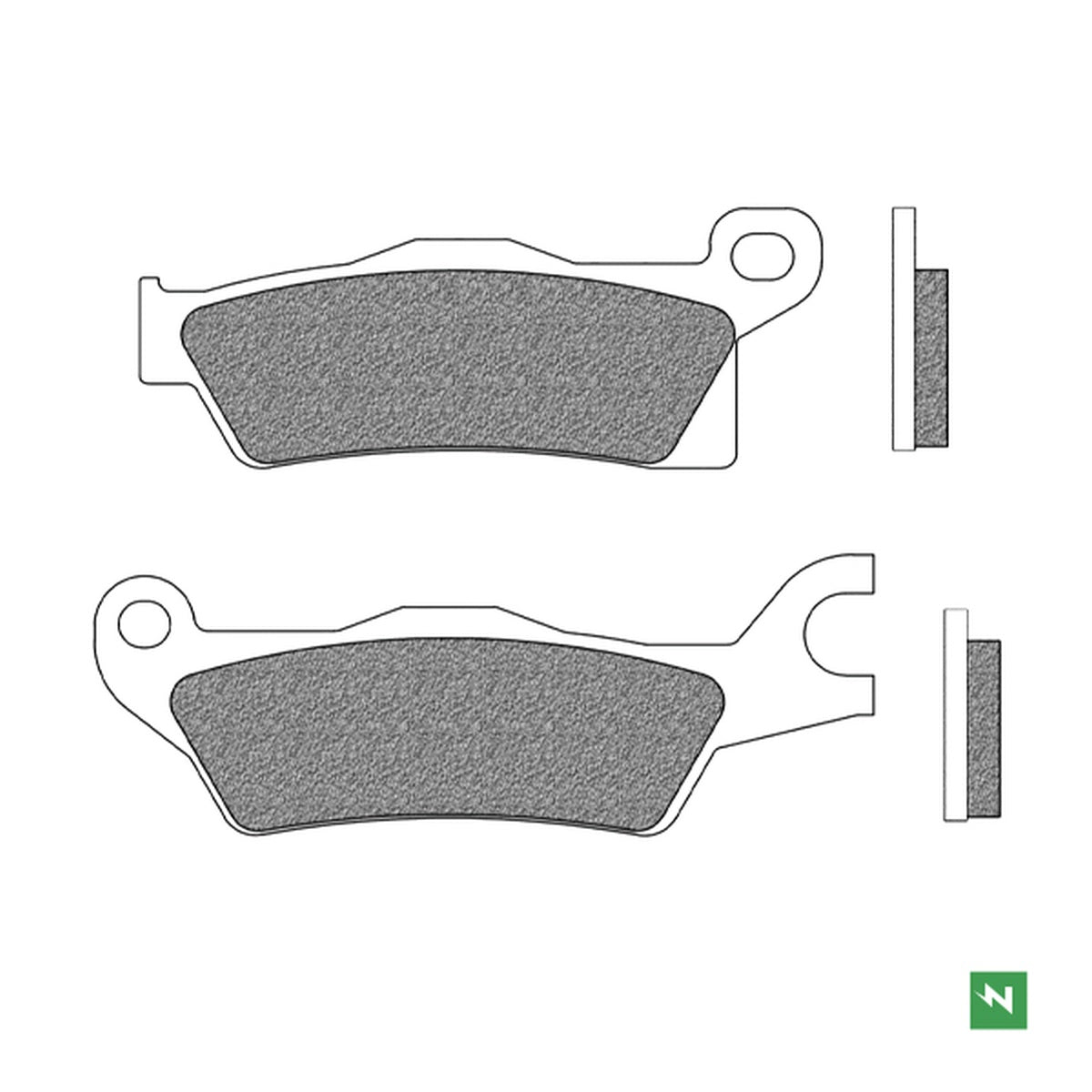 Brake Pads Front, Rear KH618 (ATV SINTER) 
