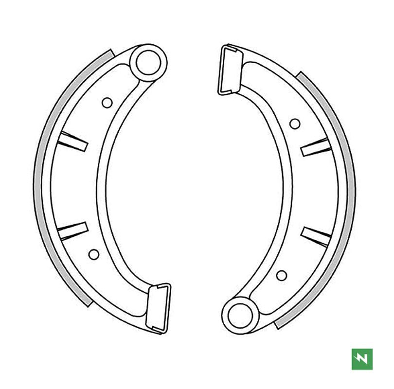 Brake Shoes Front HUSQVARNA CR 240, 250 83-86, TE 510 84-87, WR 125, 240, 250 83-86, WR 400 85, WRE 125 83-87, WRE 240, 250 83 (160X25MM) 