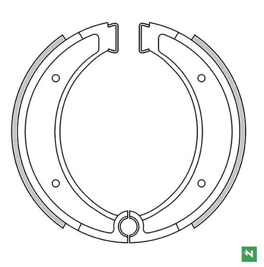 Brake Shoes Front, Rear HUSQVARNA AE 500 84-, CR 125 81-84, CR 240, 250, 390, CR 430 81, CR 490 83- (162X25MM) 