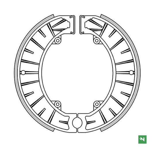 Brake Shoes Front, Rear KTM MX 250 82, Rear KTM GS 175 77-82 (181X25MM) 