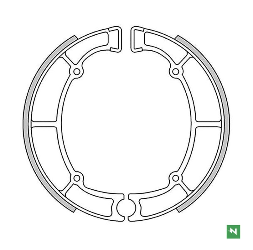 Brake Shoes Rear KAWASAKI EN 500 90-04, GT 550 83-01, VN 800, 850 95-, VN 800 96-06, Z 650 77-83, ZL 600 ELIMINATOR 85-99, Z 450 LTD 86-89, VN 700 86-94 (180X40MM) 