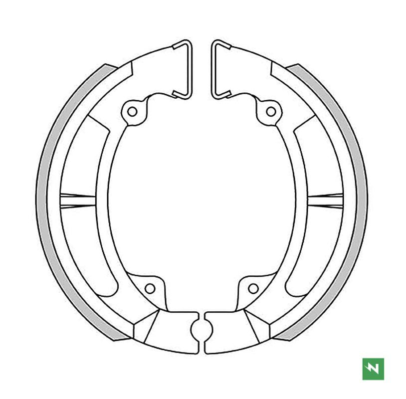 Brake Shoes Rear KAWASAKI KLR 250 84-05, KL 250 80-84, Front KDX 200 83-85 (120X35MM) 