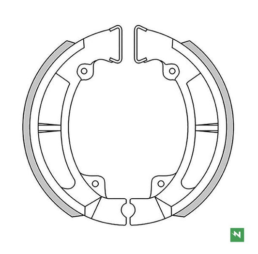 Brake Shoes Rear KAWASAKI KLR 250 84-05, KL 250 80-84, Front KDX 200 83-85 (120X35MM) 