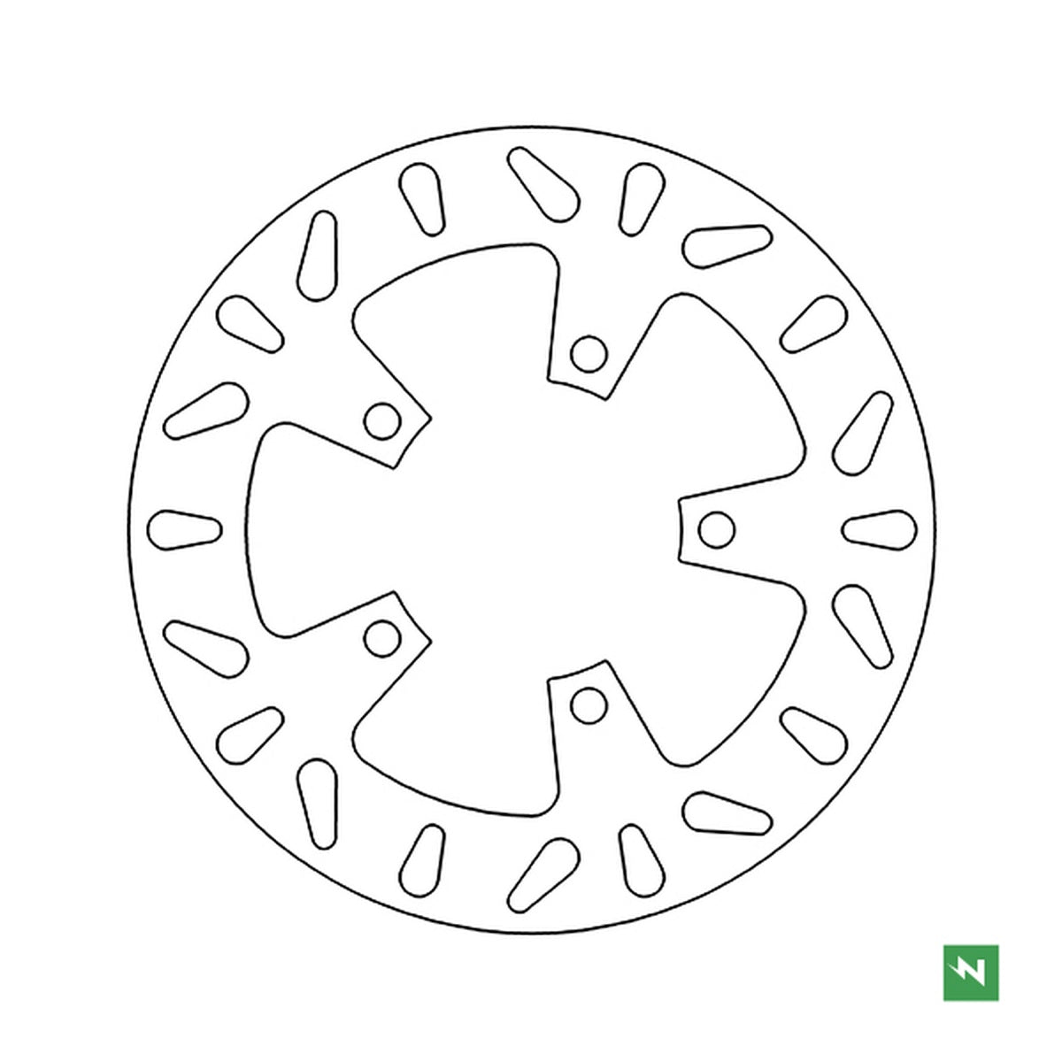 Brake Disc Rear SUZUKI GSF, GSR, GSXR, SV, RF (240x89x5) (5x10.5mm) 