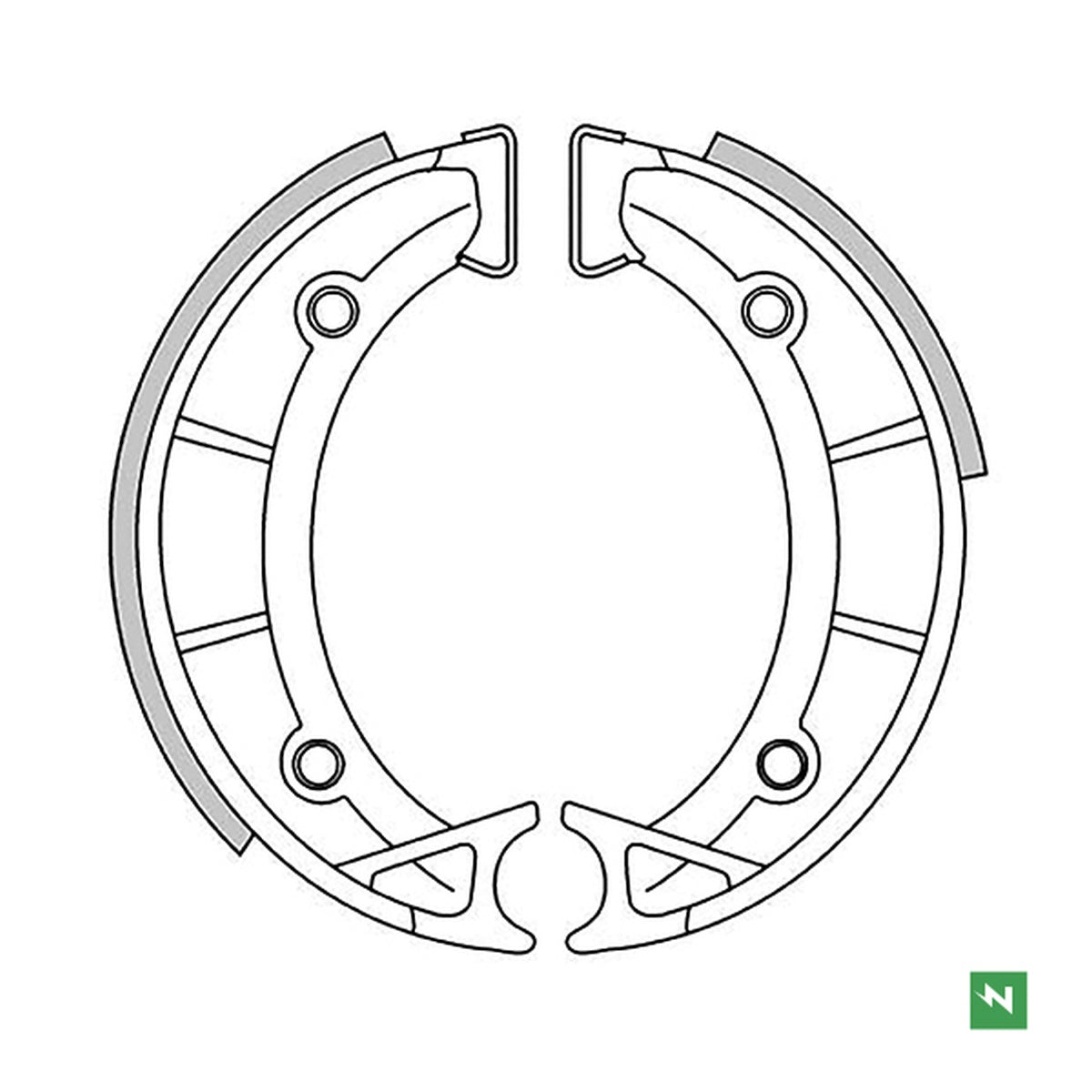 Brake Shoes APRILIA SCARABEO 50 93 (125X25MM) 