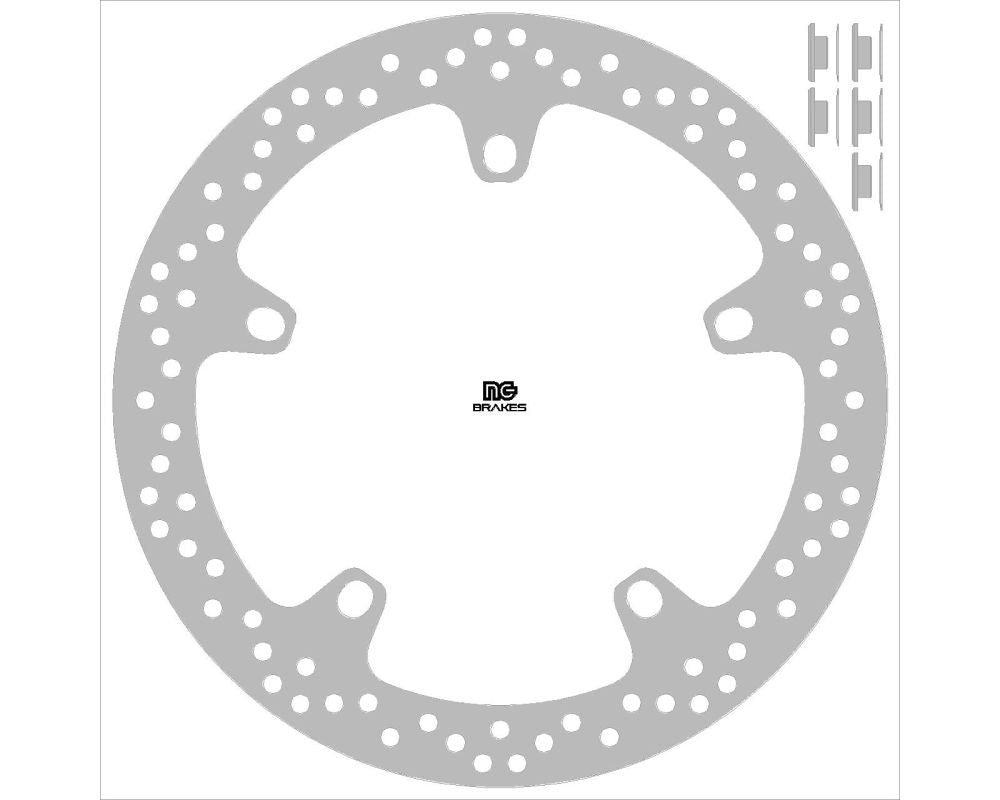 Brake disc (rotor) front INDIAN STANDARD FTR 1200 '18-'23, BAGGER CHALLENGER 1800 '20-'23, TOURING PURSUIT 1800 '22-'23 (320X180,3X5MM) (5X13,8X16,4MM)