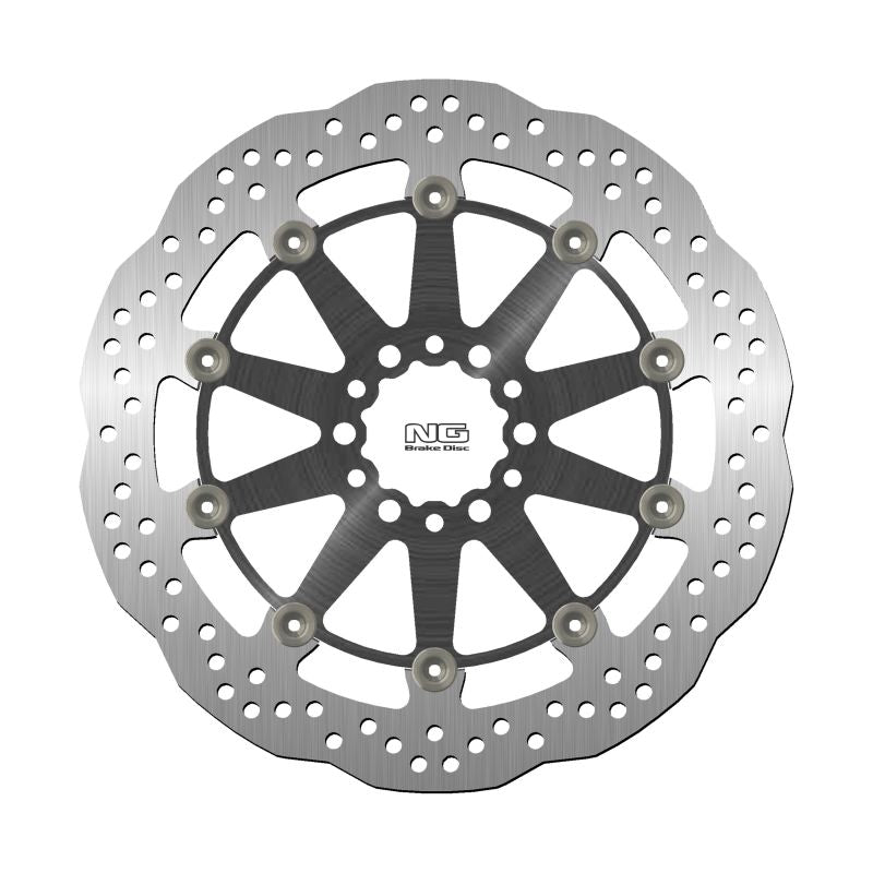 Brake disc (rotor) front KTM DUKE 390 '17, DUKE 125/200/250/390 '13-'17, RC 125/200/250/390 '13-'18 (320X60,5X5MM) (6X10,25/8,25MM) WAVE (Aluminium center)