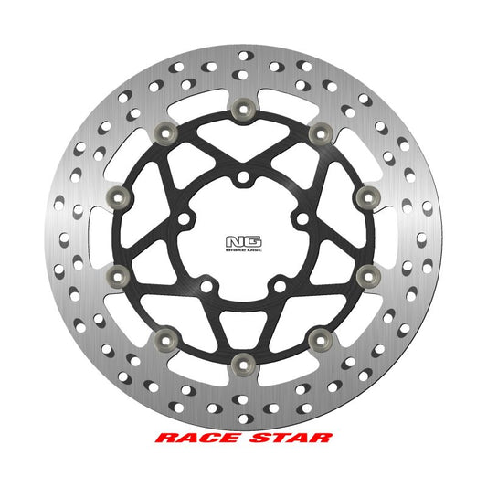 Brake disc (rotor) front RACE STAR PREMIUM TRIUMPH SPEED TRIPLE 1200 '18-'23 (320X82,5X4,5MM) (5X10,25MM) WAVE Floating (Aluminium center, improved cooling)