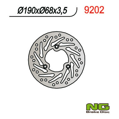 Brake disc (rotor) front APRILIA AREA 50 (98-01) (190X68X3,5)