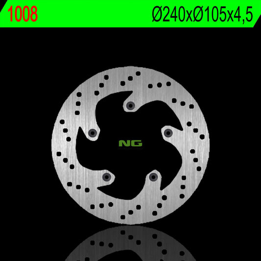 Brake disc (rotor) front APRILIA ATLANTIC 125 03-, 200/250/300 03-11, MALAGUTI MADSON 125 06-09 (front/rear) (240X105X4,5MM) (5X6,5MM)