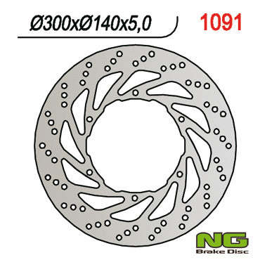 Brake disc (rotor) front APRILIA ETV 1000 CAPONORD '01-'07 (300X140X5)(6X8,5MM)