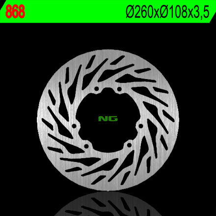 Brake disc (rotor) front APRILIA RX 50 '06-'11, DERBI SENDA 50 '06-'11 (260X108X3,5) (6X6,5MM)