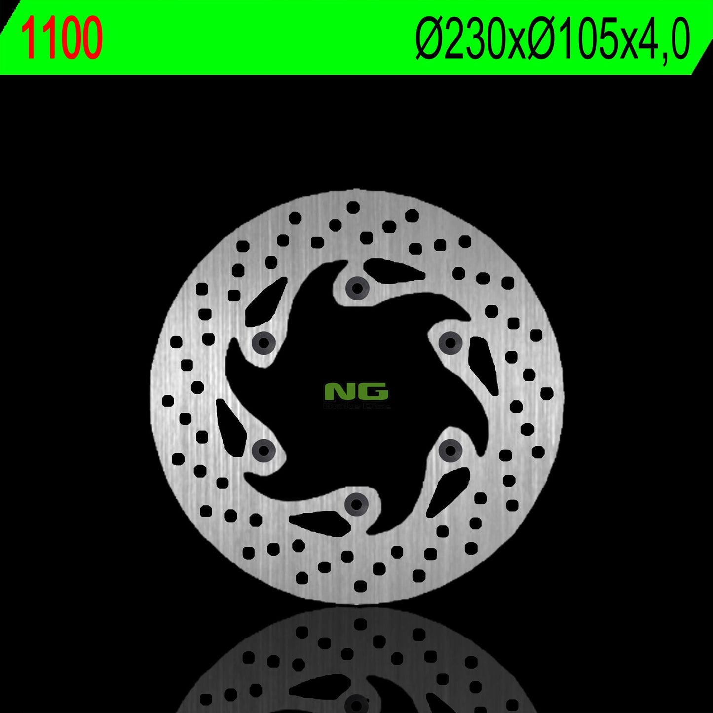 Brake disc (rotor) front APRILIA TUAREG 125 86-88 MALAGUTI CIAK 50/125/150 (230X105X4,0MM) (6X6,5MM)