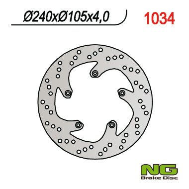Brake disc (rotor) front BENELLI 250/400 VELVET (240x105x4)