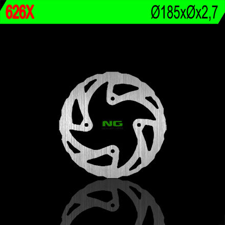 Brake disc (rotor) front BETA 125/200/250/270/300 TRIAL (185X2,7MM)(4X10,0MM) WAVE