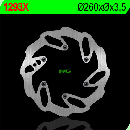 Brake disc (rotor) front BETA RR ENDURO 250/300 '12-'23, XTRAINER 250 '17-'22 4T 390/400/430/450/480/498 (260X-X3,5) WAVE 6 Holes