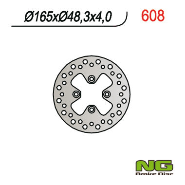 Brake disc (rotor) front CAN-AM / BOMBARDIER DS 650 (00-06) (165X48X4)