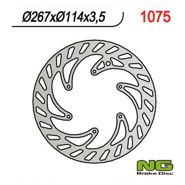Brake disc (rotor) front CPI 50 SUPERMOTO '05-'08 (dia. 267MM) (267X-X3,5)(6X6,5MM)