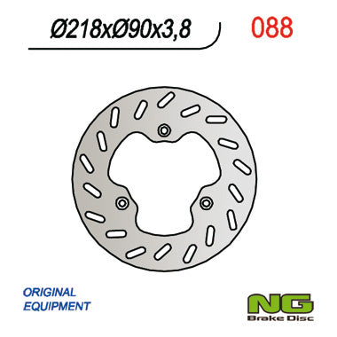 Brake disc (rotor) front DERBI 50 SENDA '94-'03 (218X90X3,8+ 3 Holes)