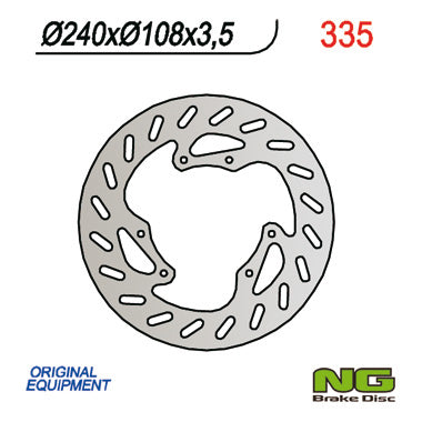 Brake disc (rotor) front DERBI 50 SENDA R/R-RACER/X-TREME/X-RACE '00-'09 (240x108x3,5)