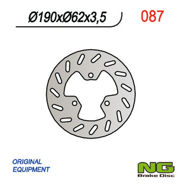 Brake disc (rotor) front DERBI 50 (Scooters) (190x62x3,5)