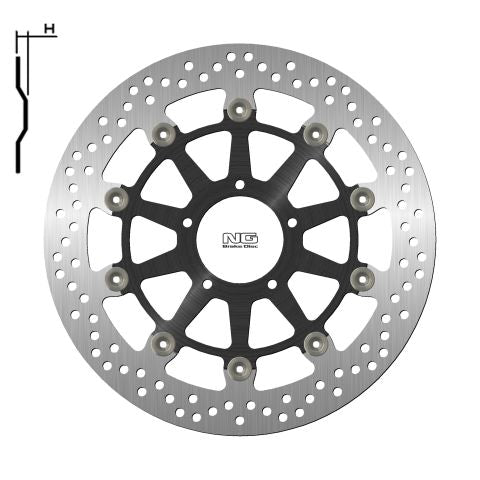 Brake disc (rotor) front DUCATI 848 '08-13, PANIGALE 959 '18-19, S4R 996 '07-09 (320X72X5MM) (5X8,5MM) Floating (Aluminium center)