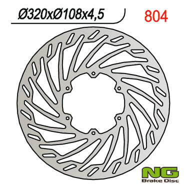 Brake disc (rotor) front GAS GAS SM 125 (01-07), 250/450 (01-05), 450/515 (08) (320X108X4,5) TURBINE