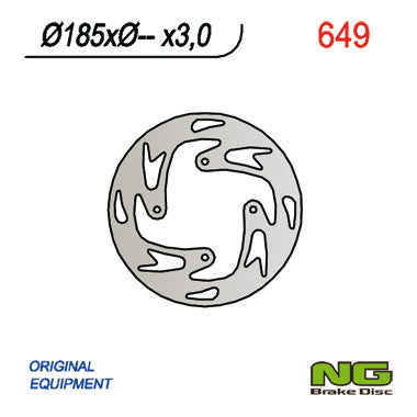 Brake disc (rotor) front GAS GAS TXT 50 (04-09), 80 (04-08), 125/250 (03) (185X-X3)