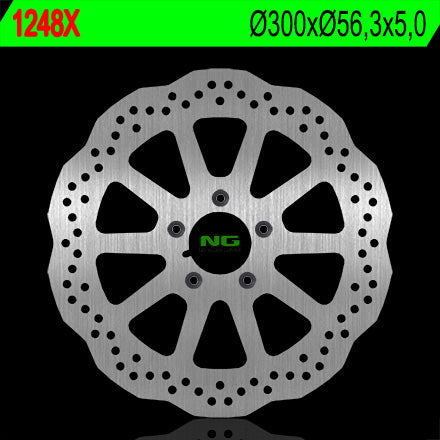 Brake disc (rotor) front HARLEY DAVIDSON 883/1200/1450/1584/1690/1800 (300X56,3X5) (5X8,5MM) WAVE