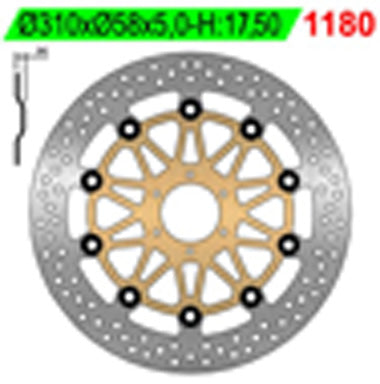 Brake disc (rotor) front HONDA CB 1000 BIG ONE '93-96, VFR 750 R '88-91 (310X58X5MM) (6X6,5MM) Floating (under the order)