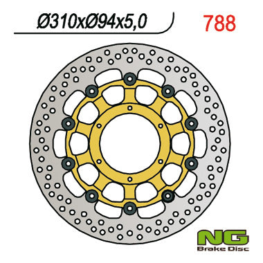 Brake disc (rotor) front HONDA CBR 1000 RR 04-05, CB 1300 01-10 (310X94X5) (6X65MM) CBR 600RR 03-08, CB 1000R 08-16, CTX 1300 14-16 Floating