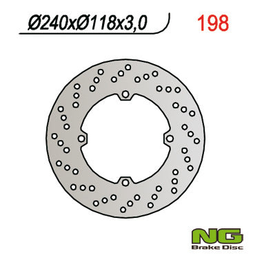 Brake disc (rotor) front HONDA CR 125/250 (89) (240x118x3)
