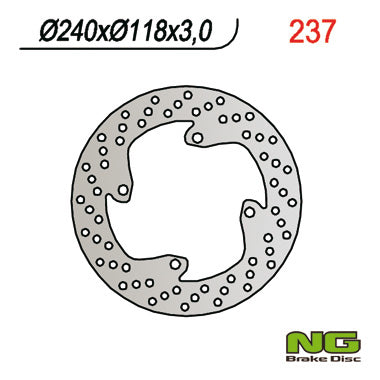 Brake disc (rotor) front HONDA CR 250R '91, CR 500 '87-'91 (240x118x3)