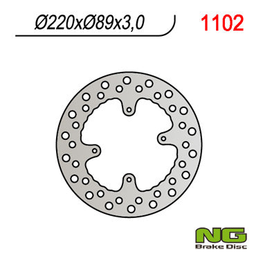 Brake disc (rotor) front HONDA CR 80/85,CRF150R '07-'21 (220X88X3)(4X6,50MM)