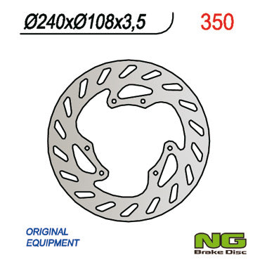 Brake disc (rotor) front HONDA CRF 250L 12-20, YAMAHA DT 50R 03-08 (240X108X3,5)