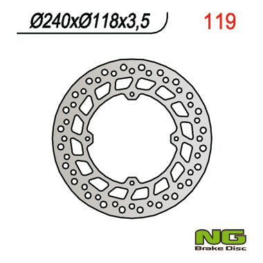 Brake disc (rotor) front HONDA CRM 125, XLR 125, XR 250/600 (240x118x3,5)